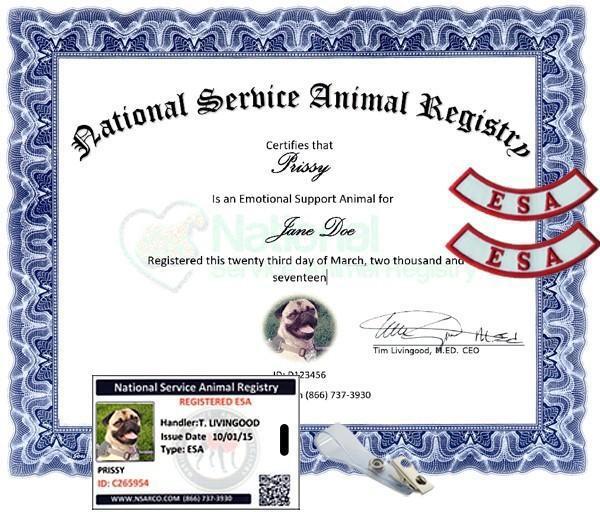 Emotional Support Animal Registration