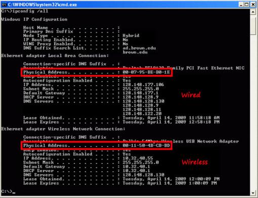 How to find my MAC address