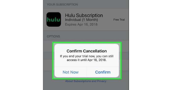 Cancel Hulu Subscription Steps on iPhone