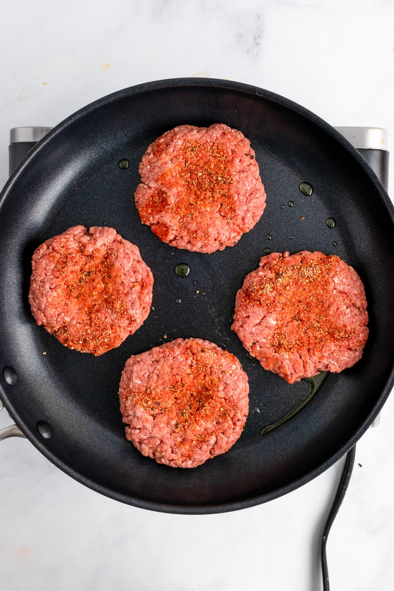 Making Burgers on the Stove