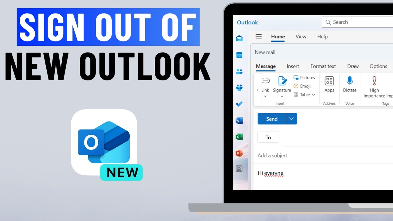 Log Out of Outlook Image 1